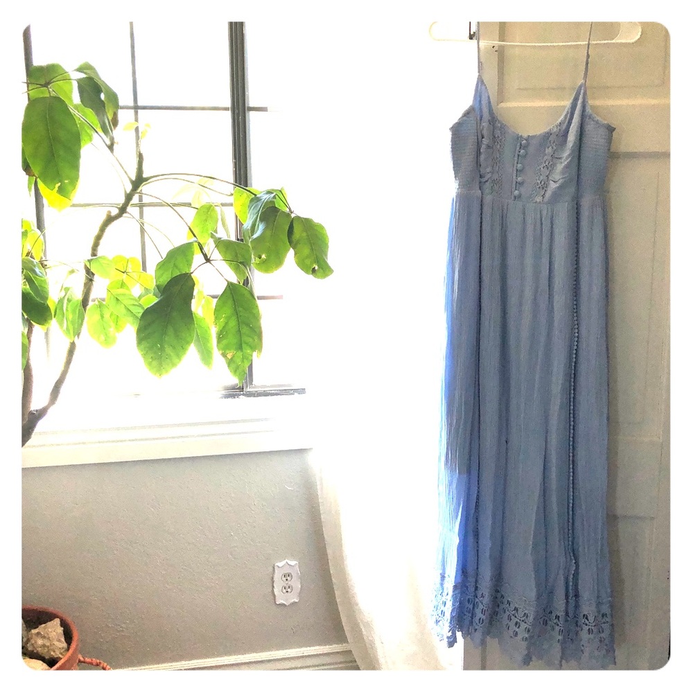 Light blue maternity dress